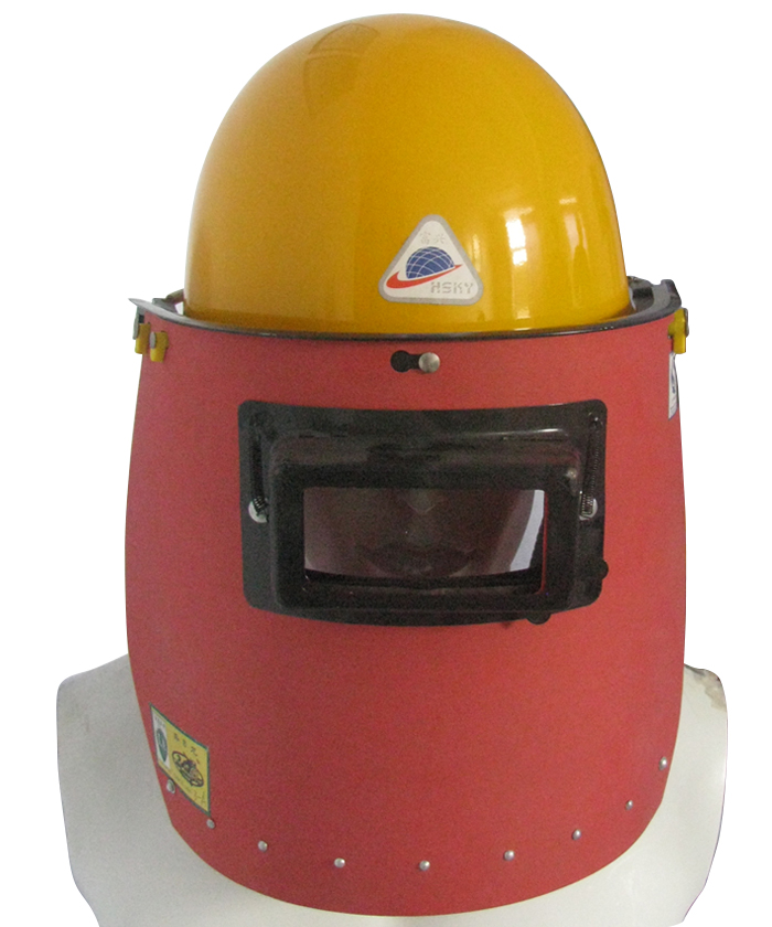 玻璃钢安全帽带面罩